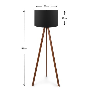 Φωτιστικό δαπέδου Art Maison Δονούσα - Walnut Black (38x21x140εκ.)