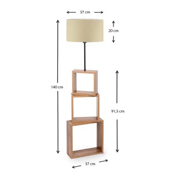 Φωτιστικό δαπέδου Art Maison ΚΟΥΜΑΡΟΣ - Brown Beige (37x20x140εκ.)
