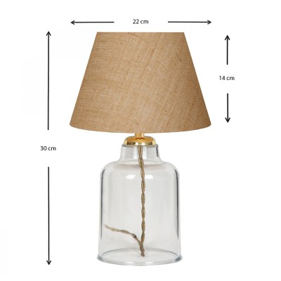 Φωτιστικό επιτραπέζιο Art Maison Σητεία - Brown Gold (22x14x30εκ.)