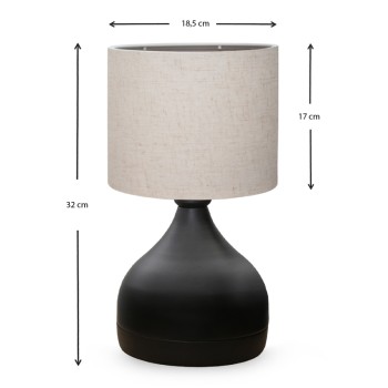 ΦΩΤΙΣΤΙΚΟ ΕΠΙΤΡΑΠΕΖΙΟ ART MAISON SAFI - CREAM BLACK (18,5x17x32εκ.)