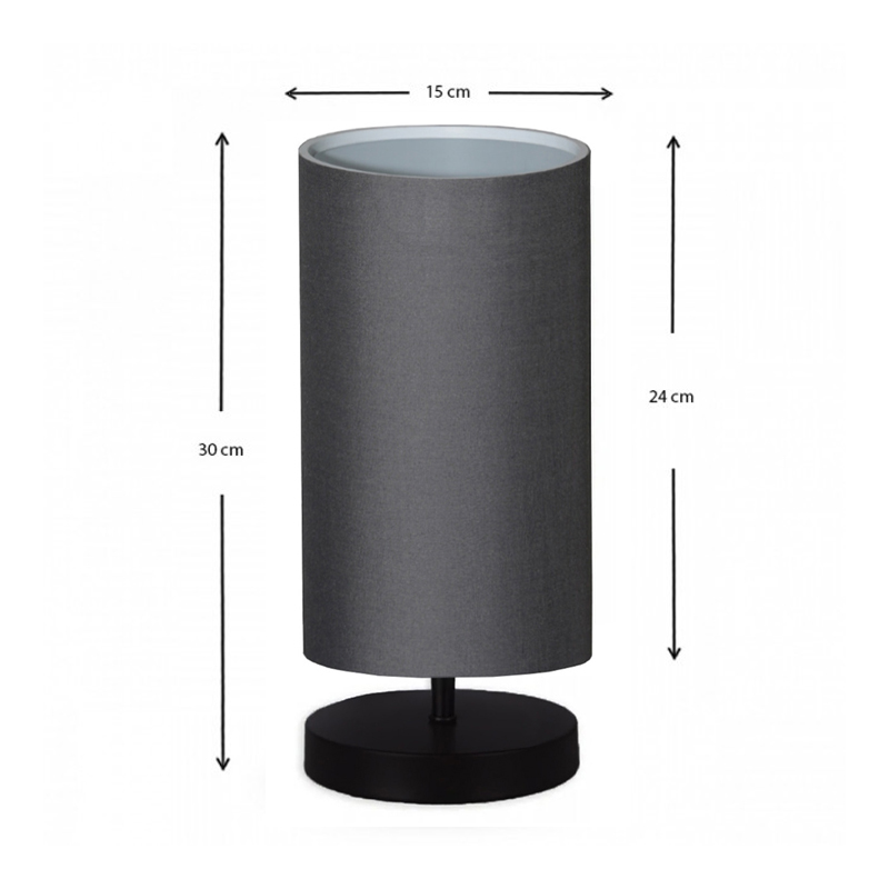 Φωτιστικό επιτραπέζιο Art Maison Καλύδων - Charcoal (15x24x30εκ.)
