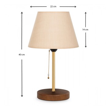 Φωτιστικό επιτραπέζιο Art Maison Γλαρονήσι - Beige Gold Brown (22x14x40εκ.)