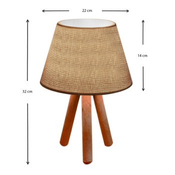Φωτιστικό επιτραπέζιο Art Maison ΜΟΥΣΤΑΔΟΣ - Beige Brown (22x14x32εκ.)