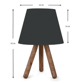 Φωτιστικό επιτραπέζιο Art Maison ΜΟΥΣΤΑΔΟΣ - Black Brown (22x14x32εκ.)