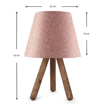 Φωτιστικό επιτραπέζιο Art Maison ΜΟΥΣΤΑΔΟΣ -Pink Brown (22x14x32εκ.)