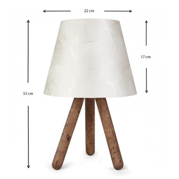 Φωτιστικό επιτραπέζιο Art Maison ΜΟΥΣΤΑΔΟΣ - White Brown (22x14x32εκ.)