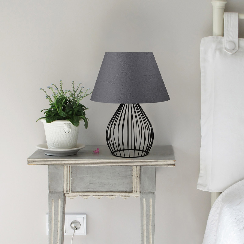 Φωτιστικό επιτραπέζιο Art Maison Νικολονήσι - Gray Black (22x17x36εκ.)