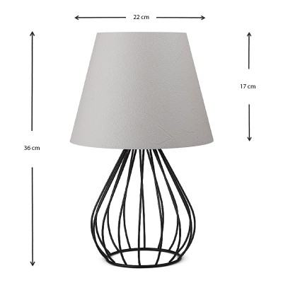Φωτιστικό επιτραπέζιο Art Maison Νικολονήσι - Gray Black (22x17x36εκ.)
