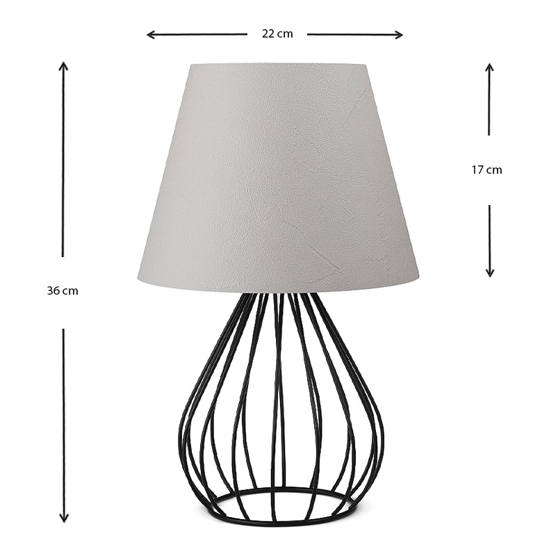 Φωτιστικό επιτραπέζιο Art Maison Νικολονήσι - Gray Black (22x17x36εκ.)