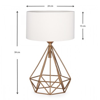 Φωτιστικό επιτραπέζιο Art Maison Πεταλίδι - Cream Gold (24x15x39εκ.)