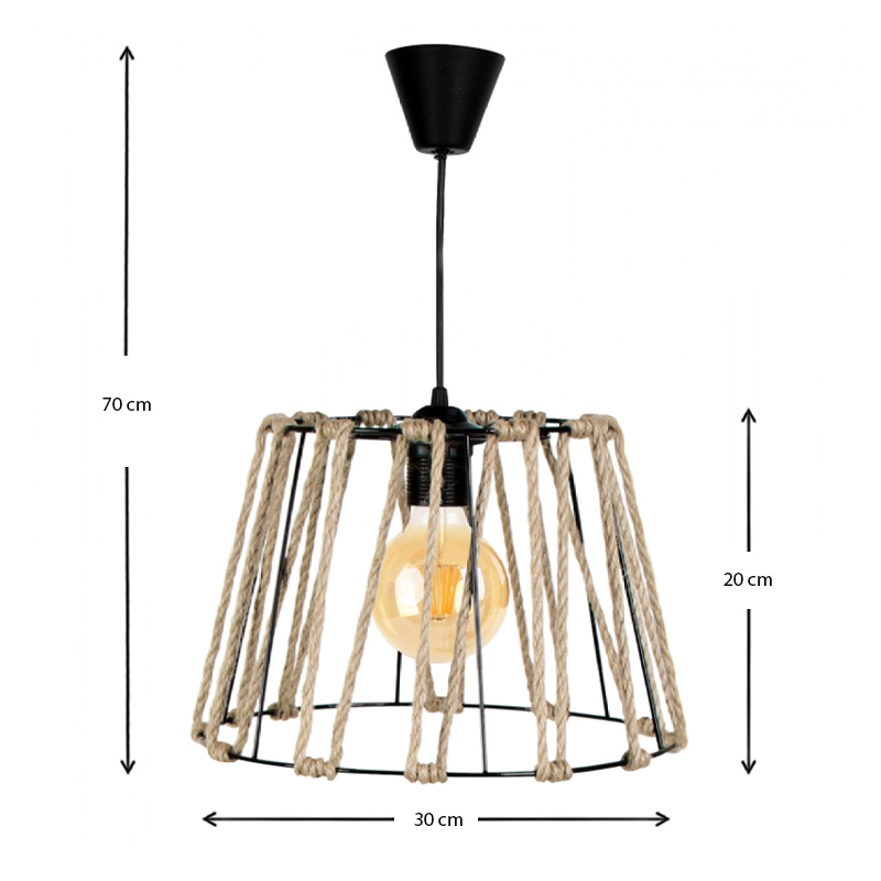 Φωτιστικό οροφής Art Maison Ρίζα - Black (30x30x20εκ.)