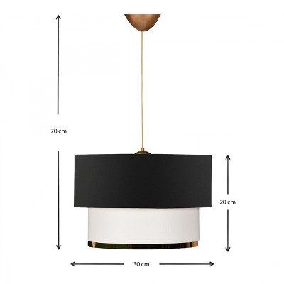 Φωτιστικό οροφής Art Maison Νίπος - Black Gold  (30x20x70εκ.)