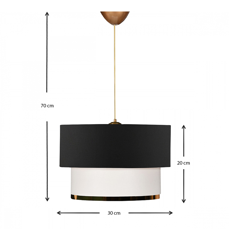 Φωτιστικό οροφής Art Maison Νίπος - Black Gold  (30x20x70εκ.)