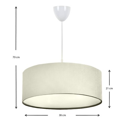 Φωτιστικό οροφής Art Maison Τέλενδος μονόφωτο - Ecru (38x20x70εκ.)