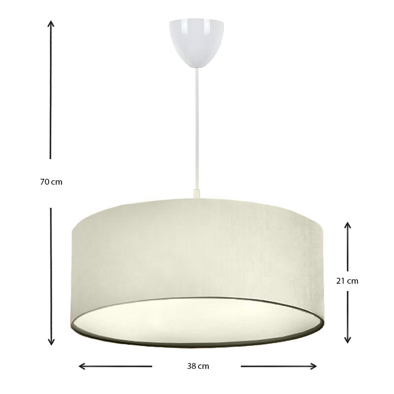 Φωτιστικό οροφής Art Maison Τέλενδος μονόφωτο - Ecru (38x20x70εκ.)