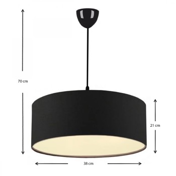 Φωτιστικό οροφής Art Maison Τέλενδος μονόφωτο - Black (38x20x70εκ.)