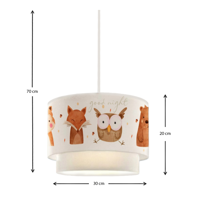 Παιδικό φωτιστικό οροφής Art Maison Αγαθονήσι - White (30Χ20Χ70cm)