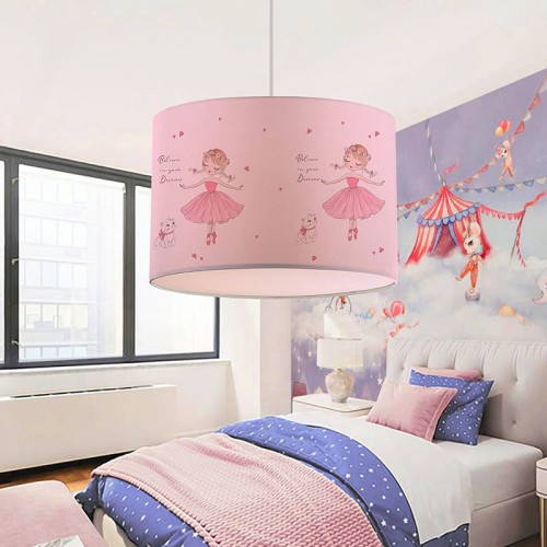 Παιδικό φωτιστικό οροφής Art Maison Αγαθονήσι - Pink (28x21x70εκ.)