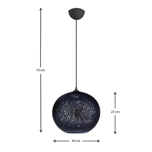 Φωτιστικό οροφής Art Maison Βίγλα - Black (30x23x70εκ.)
