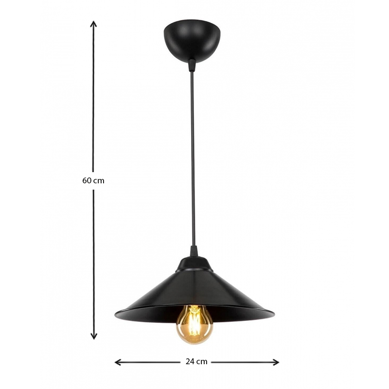 Φωτιστικό οροφής Art Maison Αμουργέλες - Black (24x24x70εκ.)