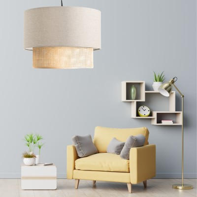 Φωτιστικό οροφής Art Maison Αβελονήσια E27 υφασμάτινο μονόφωτο χρώμα κρεμ 30x20x70εκ.