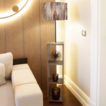 Φωτιστικό δαπέδου Art Maison ΚΟΥΜΑΡΟΣ - Brown Walnut (38x38x150εκ.)