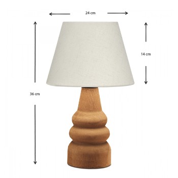 Φωτιστικό επιτραπέζιο Art Maison Ψύλλος - Cream Brown (Φ24x36εκ.)