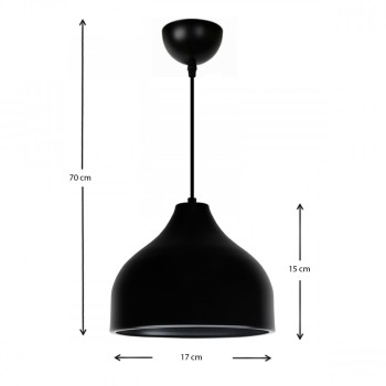 Φωτιστικό οροφής Art Maison Χαυγάς - Black (Φ17x70εκ.)