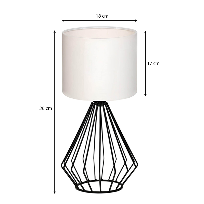 ΦΩΤΙΣΤΙΚΟ ΕΠΙΤΡΑΠΕΖΙΟ ART MAISON KIRKOP - WHITE BLACK (Φ18x36εκ.)