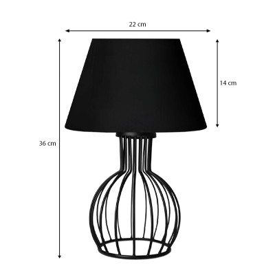 ΦΩΤΙΣΤΙΚΟ ΕΠΙΤΡΑΠΕΖΙΟ ART MAISON QRENDI - BLACK (Φ22x36εκ.)