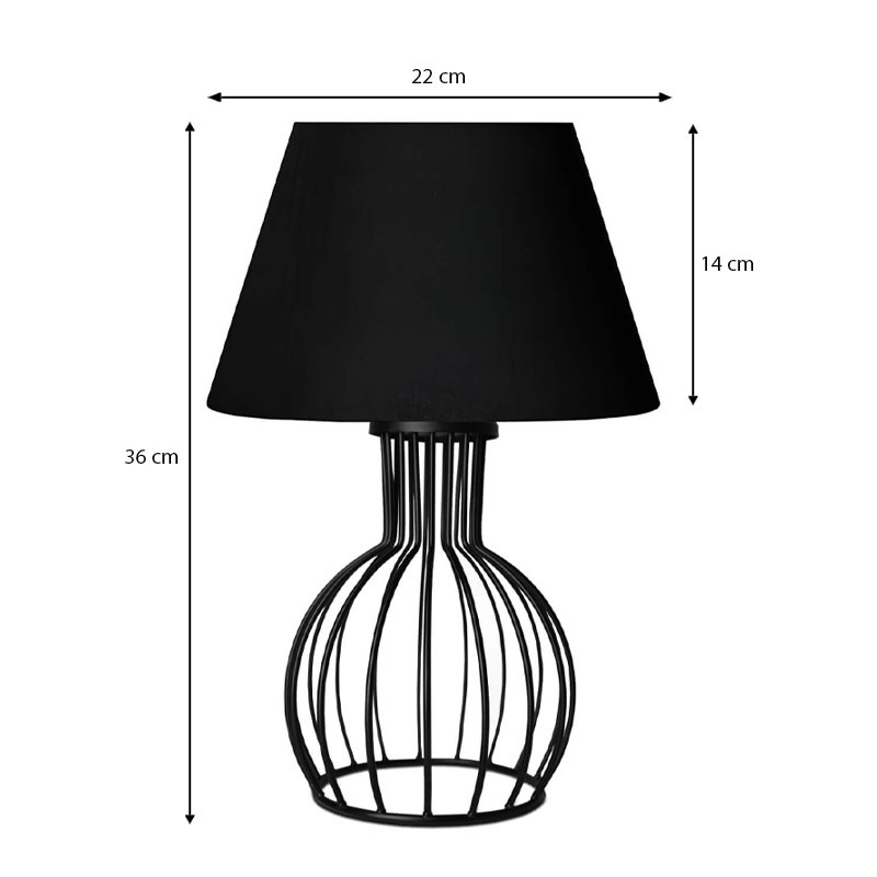 ΦΩΤΙΣΤΙΚΟ ΕΠΙΤΡΑΠΕΖΙΟ ART MAISON QRENDI - BLACK (Φ22x36εκ.)