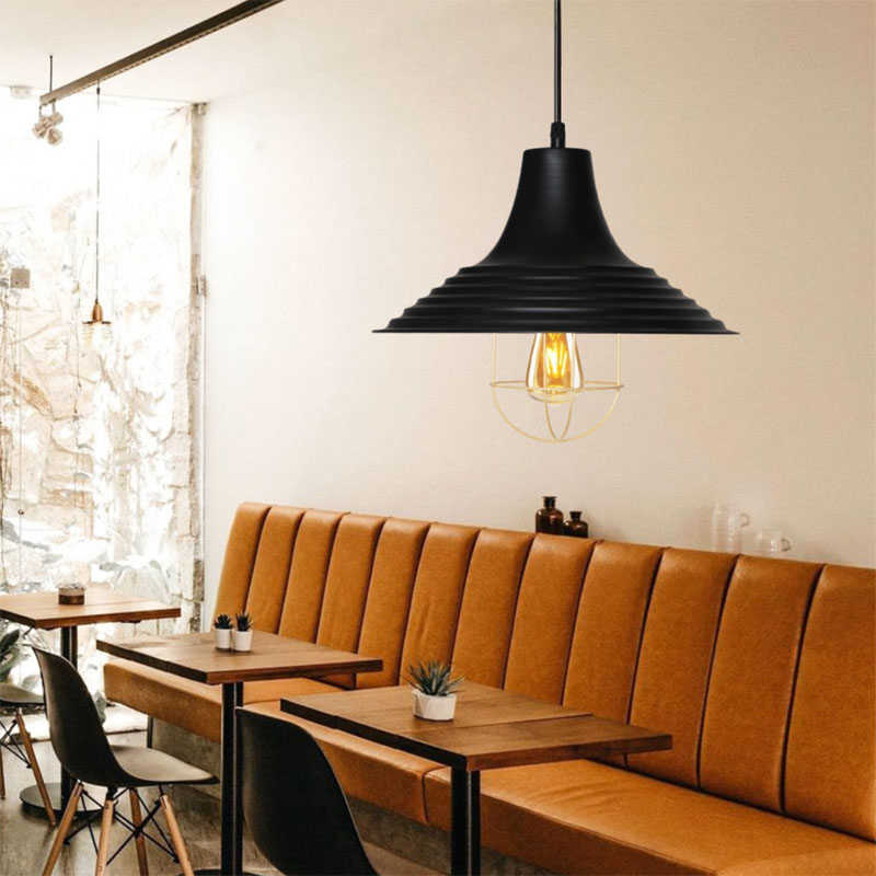 Φωτιστικό οροφής Art Maison Ayame E27 μεταλλικό μονόφωτο χρώμα μαύρο Φ30x70εκ.