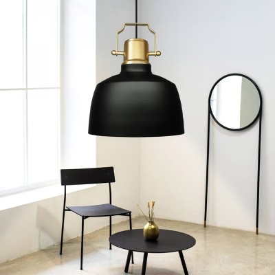 Φωτιστικό οροφής Art Maison Archer E27 μεταλλικό μονόφωτο χρώμα μαύρο - χρυσό Φ22x100εκ.