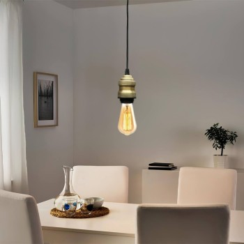 Φωτιστικό οροφής Art Maison Arisa E27 μεταλλικό μονόφωτο χρώμα retro antique 100-120εκ.