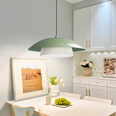 Φωτιστικό οροφής Art Maison Wavyleaf E27 μεταλλικό μονόφωτο χρώμα μέντα Ø36x100εκ.