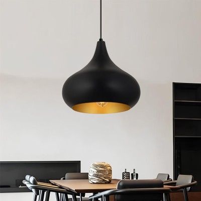 Φωτιστικό οροφής Art Maison Balalaika E27 μεταλλικό μονόφωτο χρώμα μαύρο Ø33x100εκ.