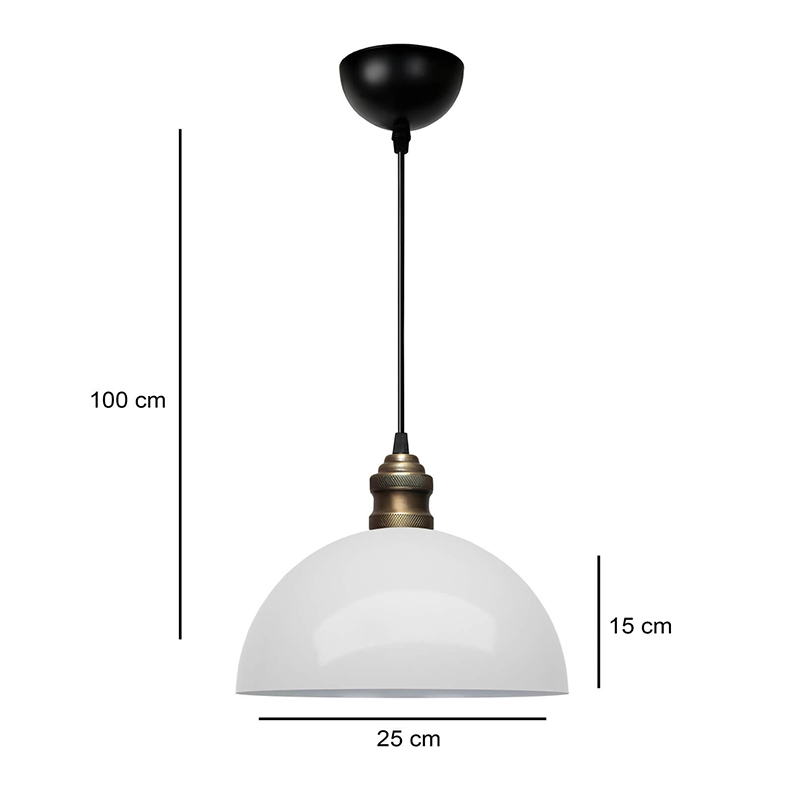 Φωτιστικό οροφής Art Maison Wallflower E27 μεταλλικό μονόφωτο χρώμα λευκό Ø25x100εκ.