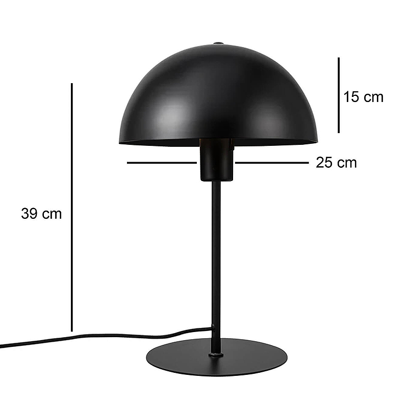 Φωτιστικό επιτραπέζιο Art Maison Toadflax E27 μεταλλικό χρώμα μαύρο Ø25x39εκ.