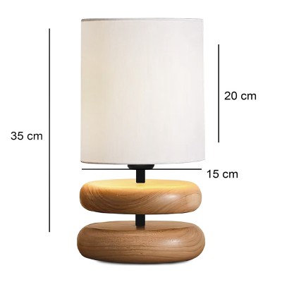 Φωτιστικό επιτραπέζιο Art Maison Aletta E14 ξύλινο - ύφασμα Pvc χρώμα φυσικό - κρεμ Ø15x35εκ. Φωτιστικό επιτραπέζιο Art Maison Aletta E14 ξύλινο - ύφασμα Pvc χρώμα φυσικό - κρεμ Ø15x35εκ.