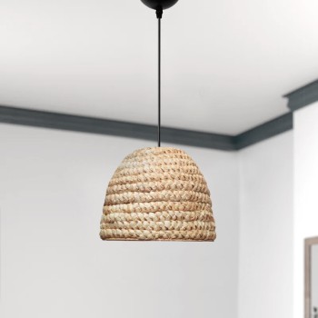 Φωτιστικό οροφής Art Maison Trumpet E27 από σχοινί μονόφωτο χρώμα φυσικό Ø30x70εκ.