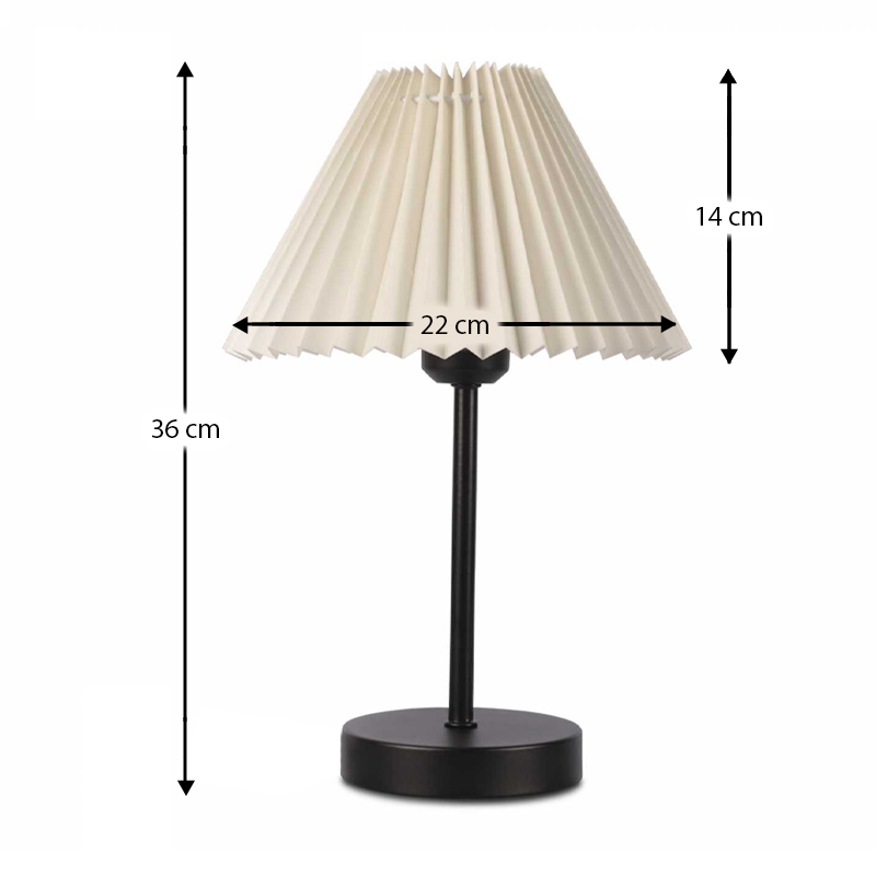 Φωτιστικό επιτραπέζιο Art Maison Watsonia E27 μεταλλικό - ύφασμα Pvc χρώμα  κρεμ Ø22x36εκ.
