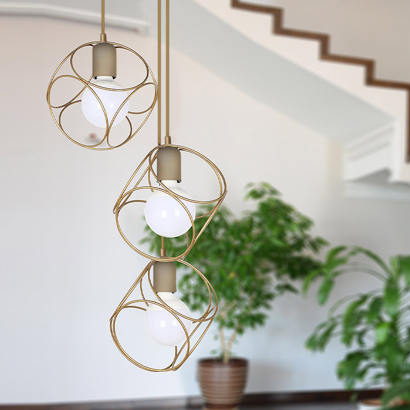 Φωτιστικό οροφής Art Maison Σεριφοπούλα - Gold (35x35x90εκ.)