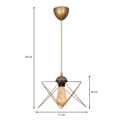 Φωτιστικό οροφής Art Maison Αμιράς - Gold (17x17x70εκ.)