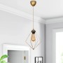 Φωτιστικό οροφής Art Maison Akito  E27 μεταλλικό μονόφωτο χρώμα χρυσό 24x24x72εκ.