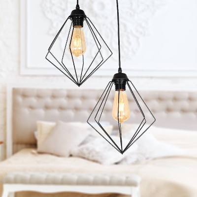 Φωτιστικό οροφής Art Maison Λέβιθα Δίφωτο - Black (40x40x70εκ.)