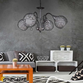 Φωτιστικό οροφής Τετράφωτο Art Maison Μεσελέροι - Silver (58x58x61εκ.)