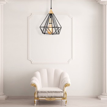 Φωτιστικό οροφής Art Maison Απεσωκάρι - Black (22x22x80εκ.)