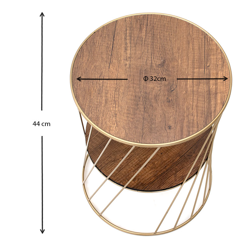 Βοηθητικό τραπεζάκι Art Maison Αντίπαξοι -Gold Walnut (32x32x44εκ.) Βοηθητικό τραπεζάκι Art Maison Αντίπαξοι -Gold Walnut (32x32x44εκ.)