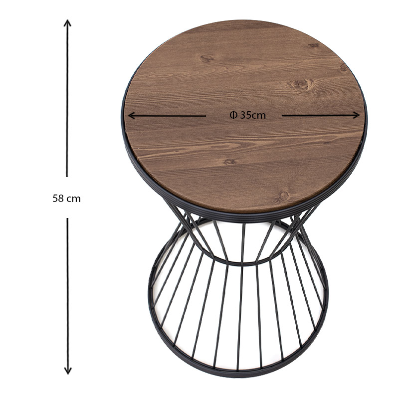 Βοηθητικό τραπεζάκι Art Maison Μύτικας - Black Walnut (35x35x58εκ.) Βοηθητικό τραπεζάκι Art Maison Μύτικας - Black Walnut (35x35x58εκ.)