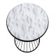 Βοηθητικό τραπεζάκι Art Maison Μύτικας - White Marble (35x35x58εκ.)